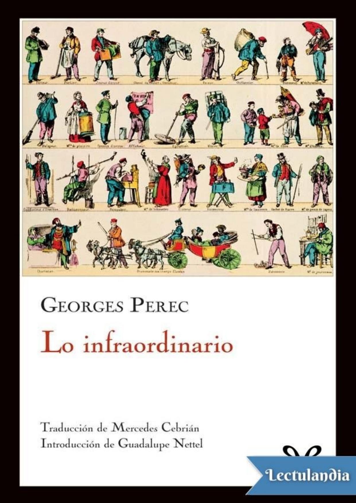 Lo infraordinario de Georges Perec, portada del libro