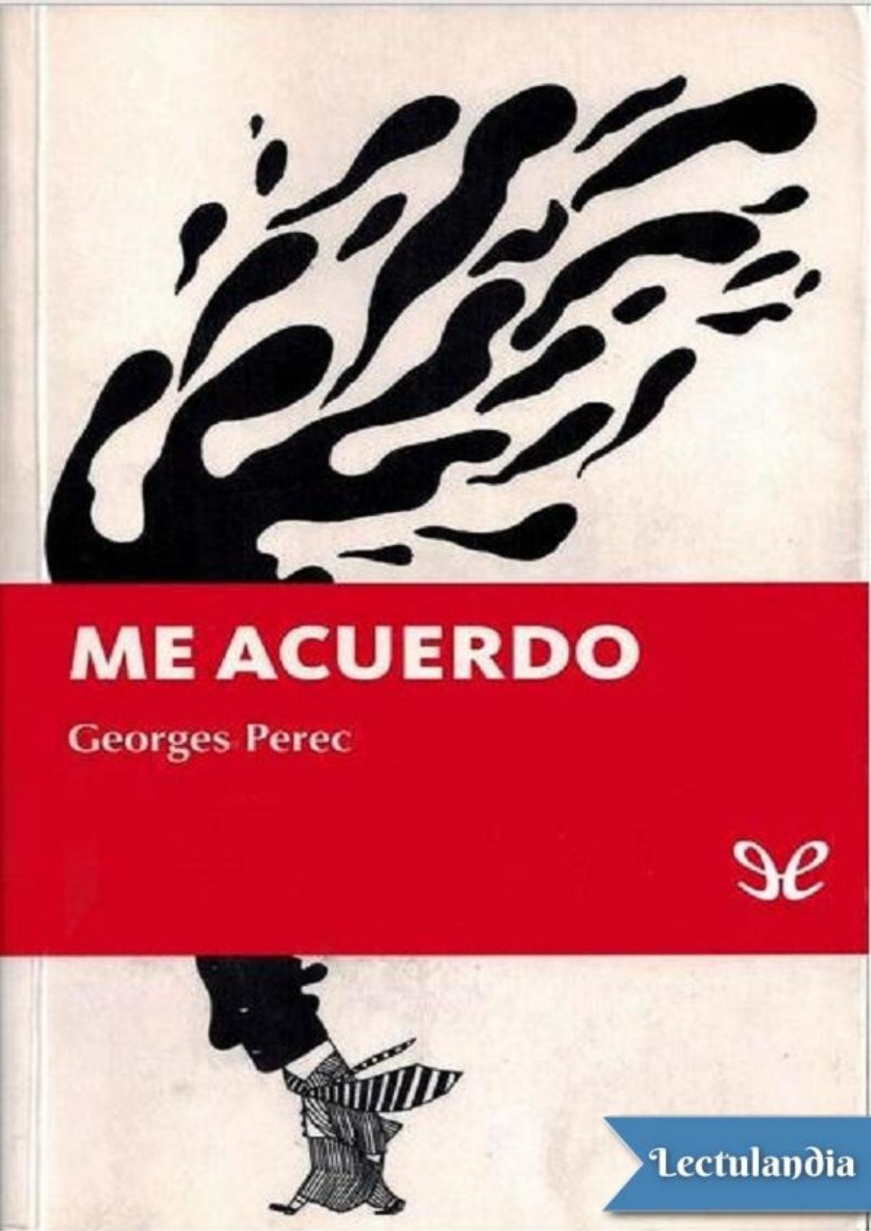 Me acuerdo de Georges Perec, portada del libro