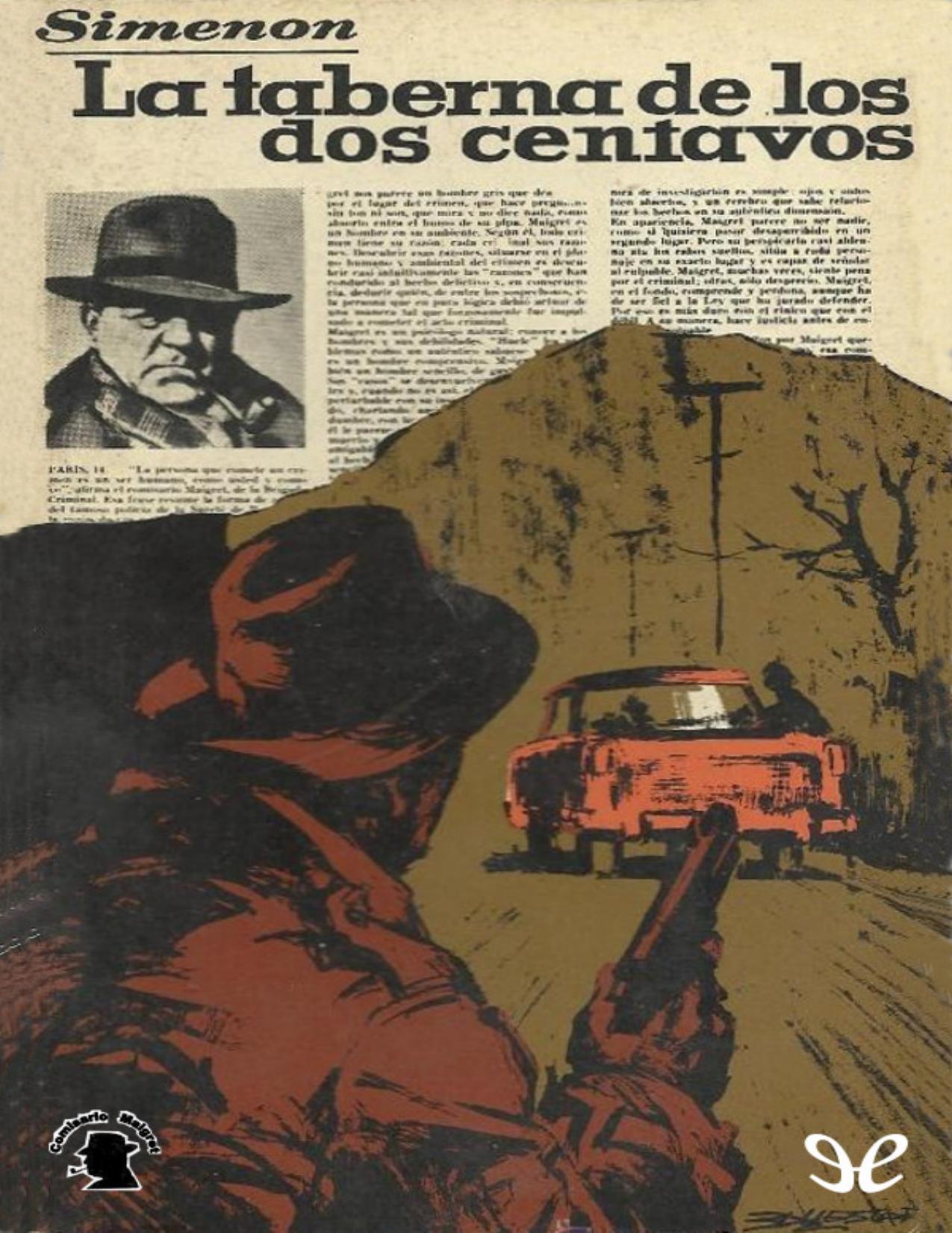 La taberna de los dos centavos de Georges Simenon, portada del libro