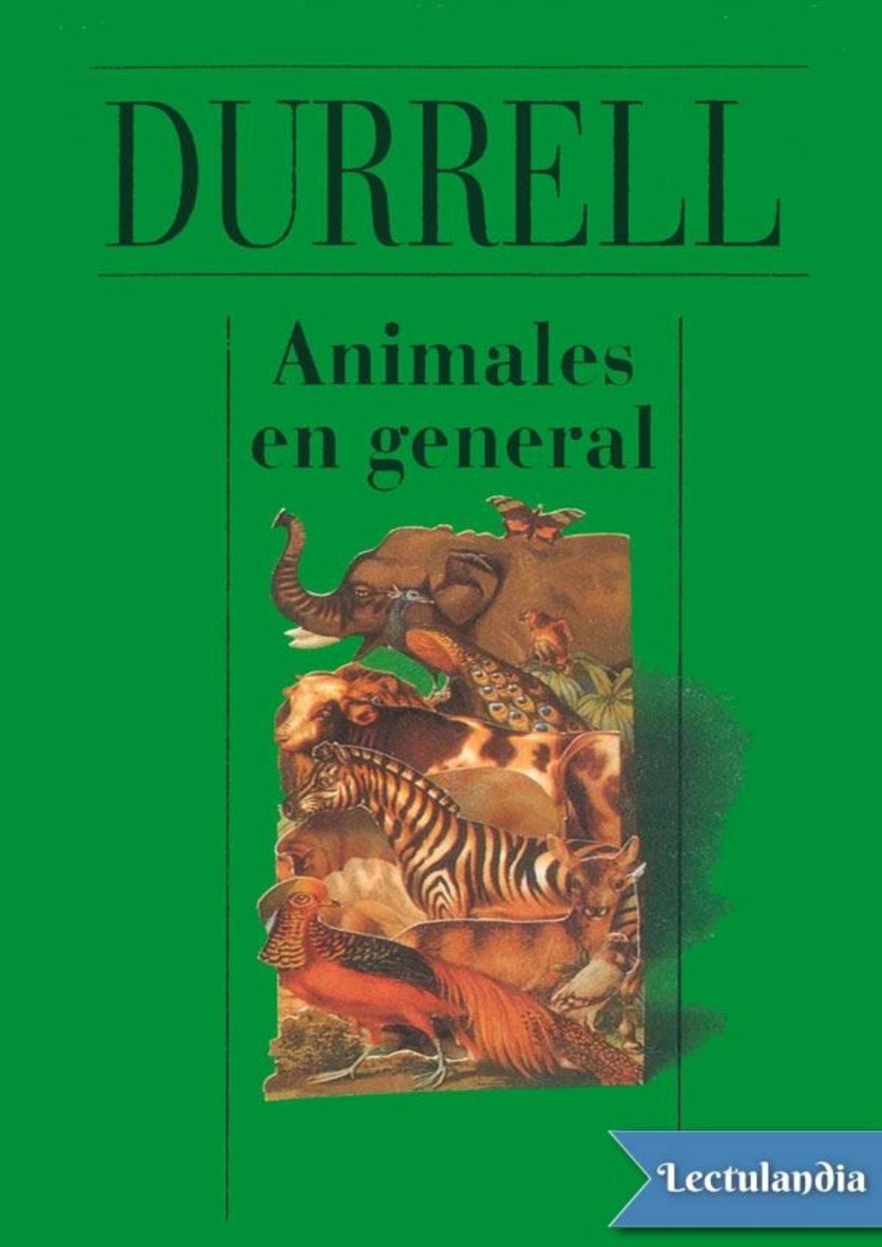 Animales en general de Gerald Durrell, portada del libro