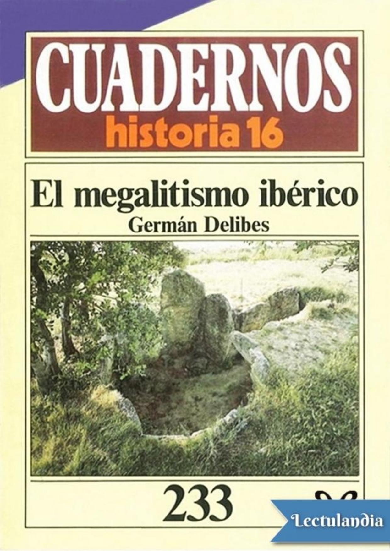 El megalitismo ibérico de Germán Delibes, portada del libro
