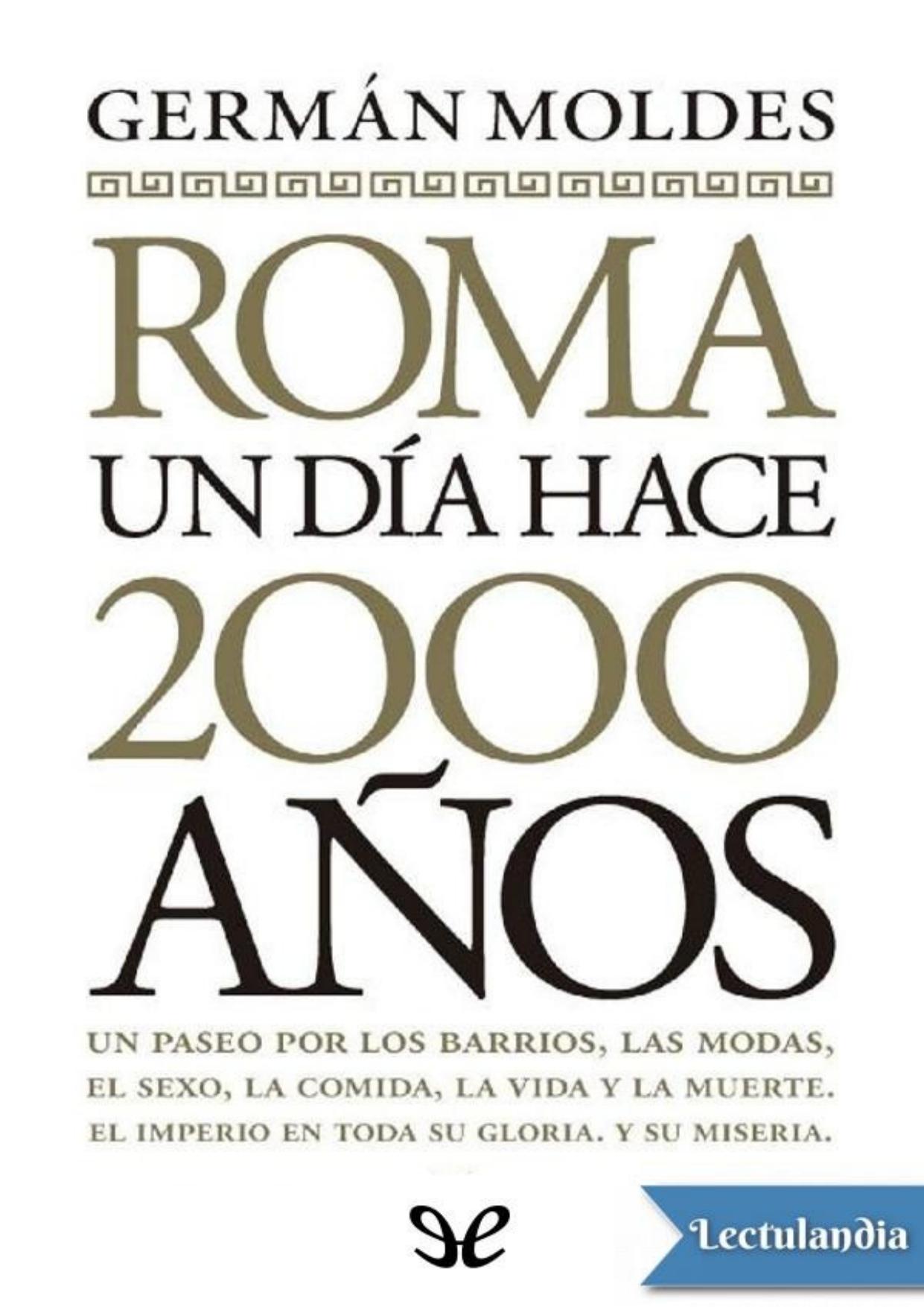 Roma, un día hace 2000 años de Germán Moldes, portada del libro