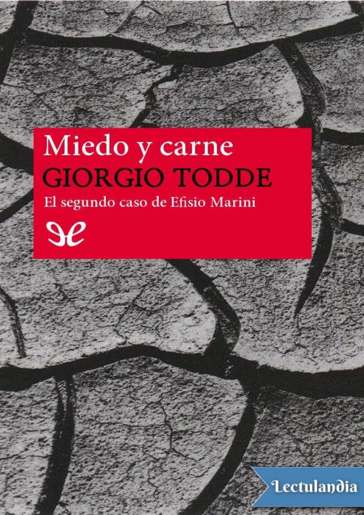 Miedo y carne de Giorgio Todde, portada del libro