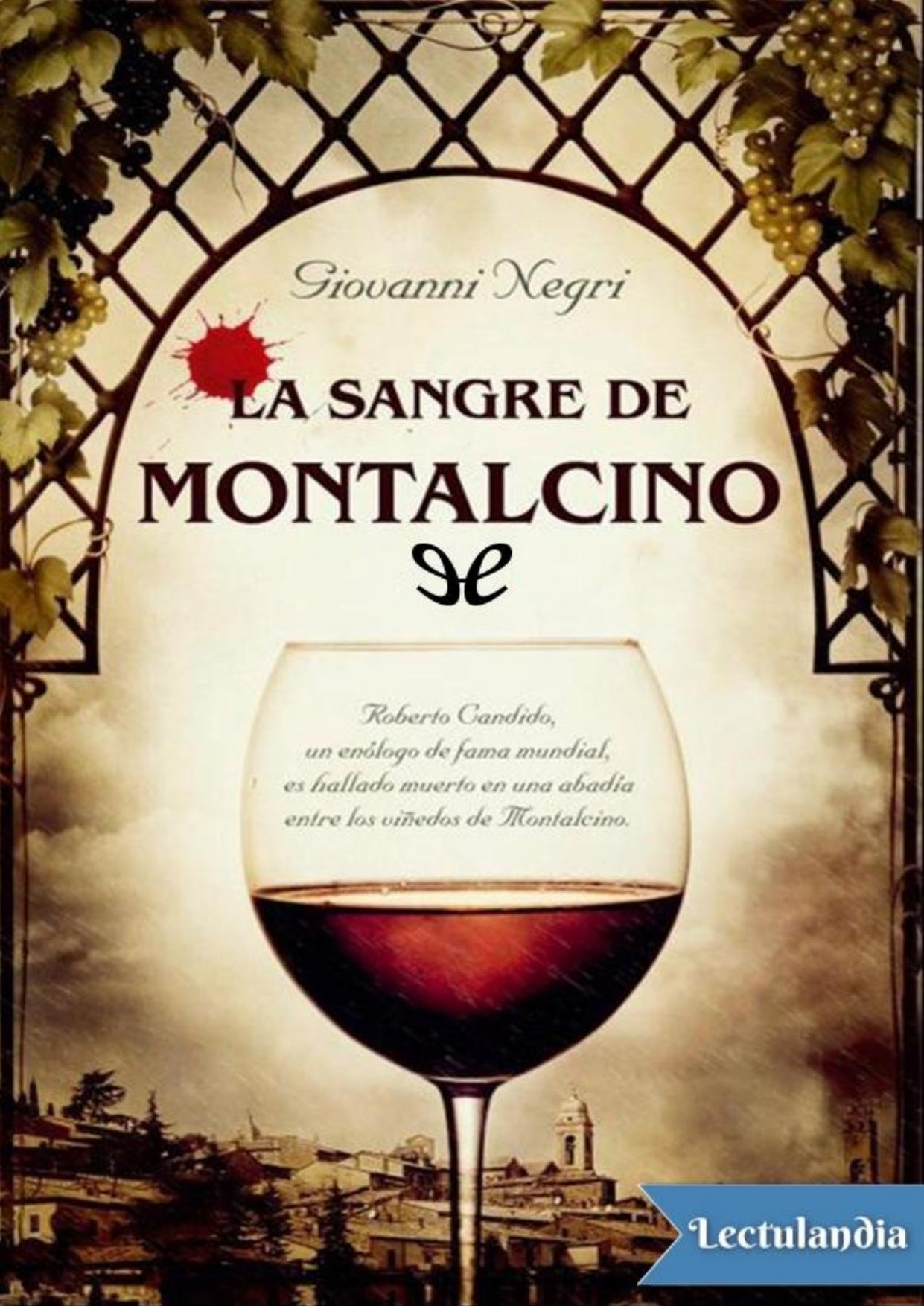 La sangre de Montalcino de Giovanni Negri, portada del libro
