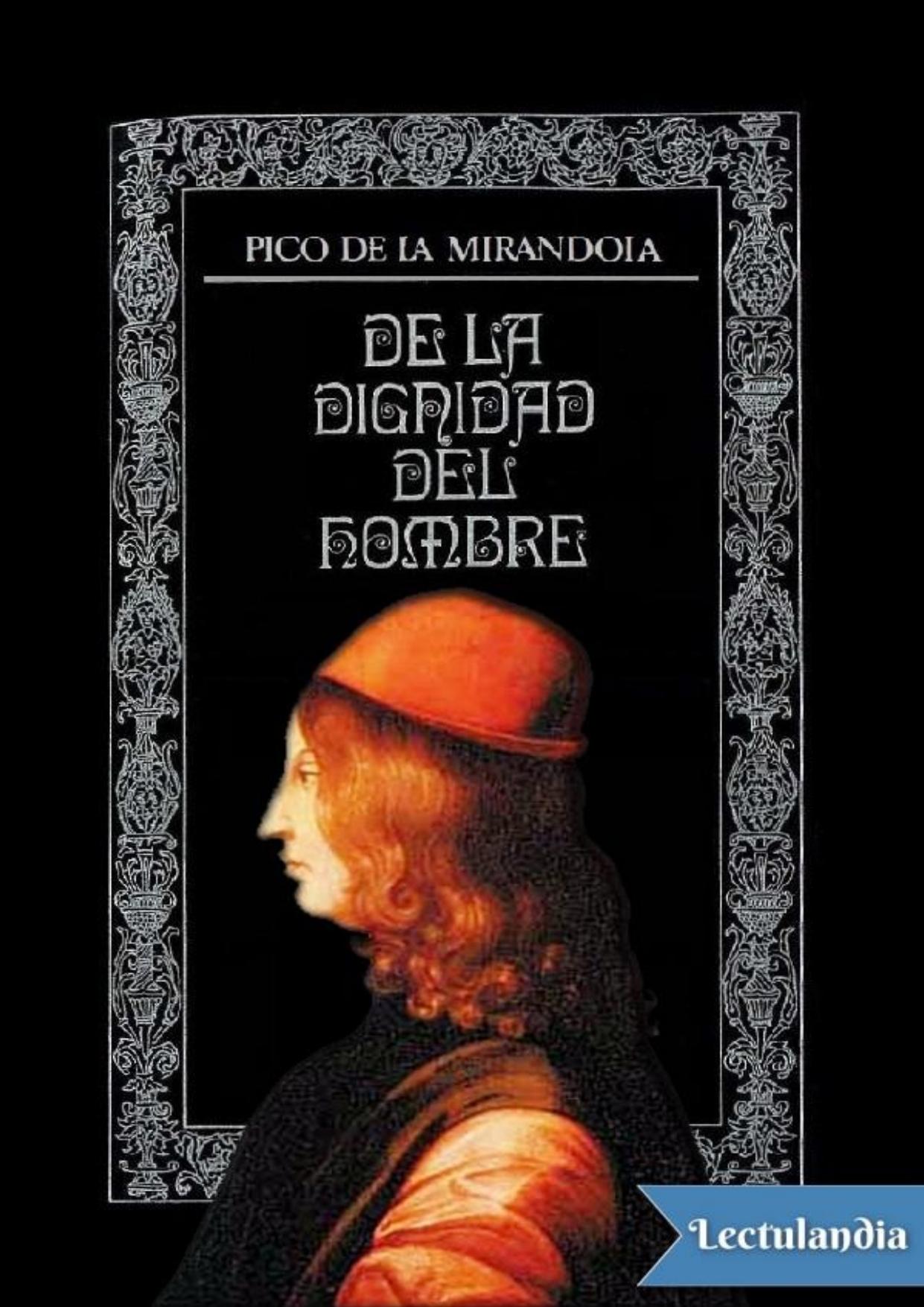 De la dignidad del hombre de Giovanni Pico della Mirandola, portada del libro