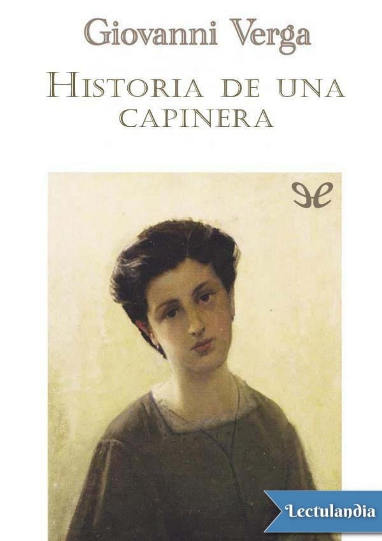 Historia de una capinera de Giovanni Verga, portada del libro