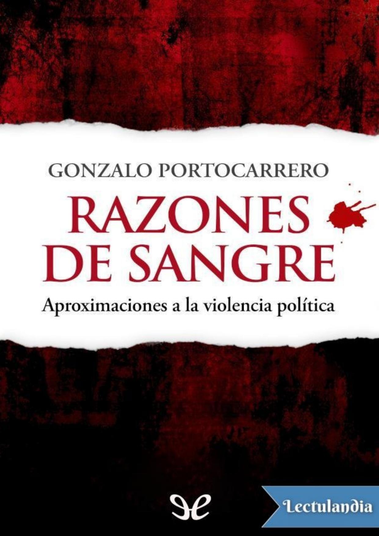 Razones de sangre de Gonzalo Portocarrero Maisch, portada del libro