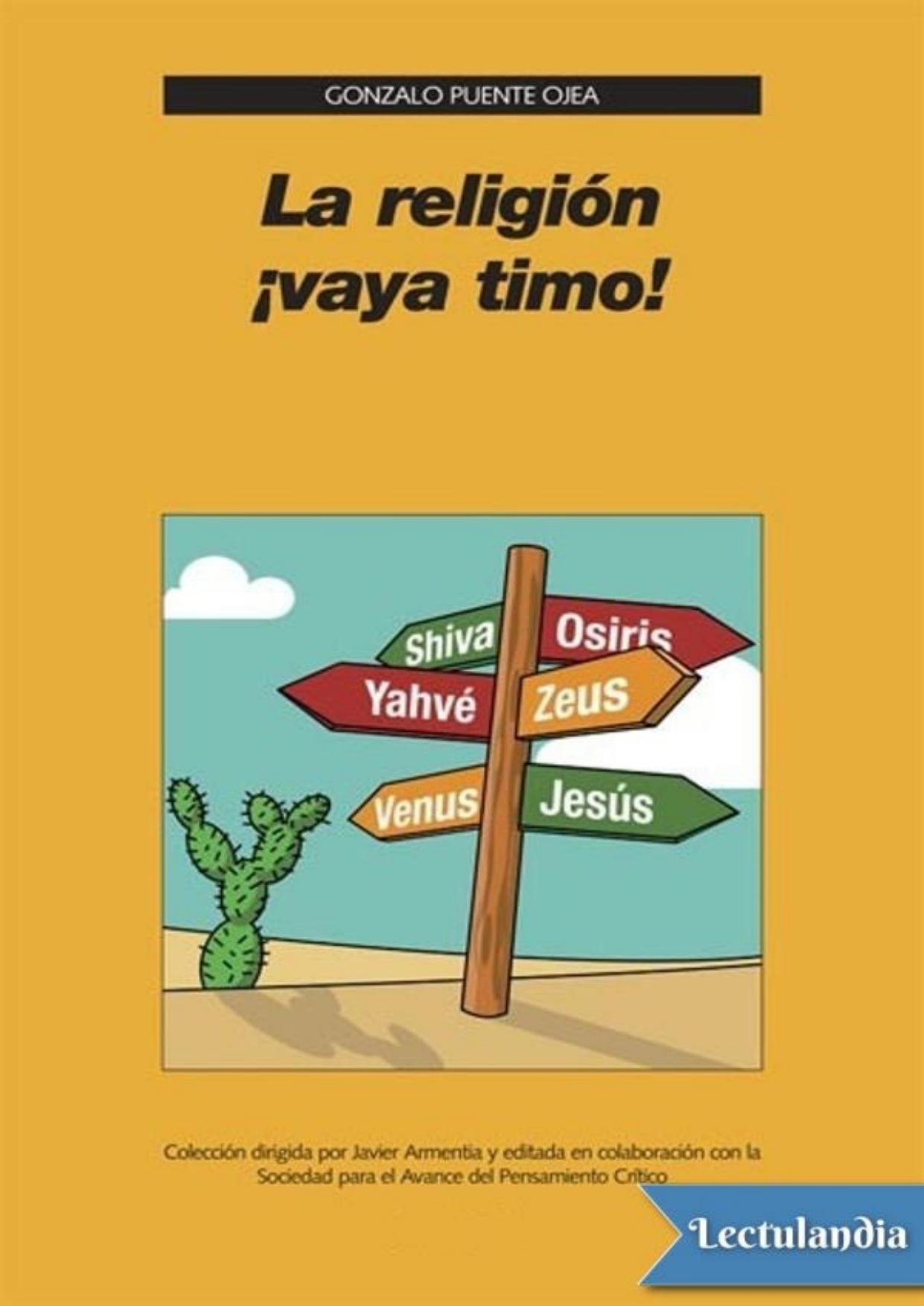 La religión ¡vaya timo! de Gonzalo Puente Ojea, portada del libro