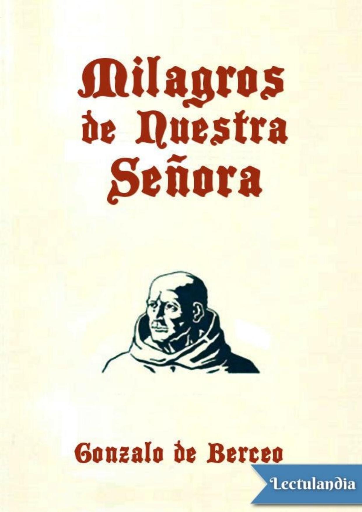 Milagros de Nuestra Señora de Gonzalo de Berceo, portada del libro