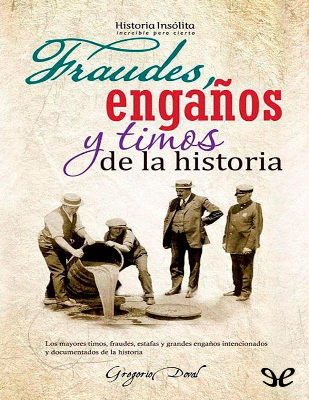 Fraudes, enganos y timos de la hist de Gregorio Doval, portada del libro