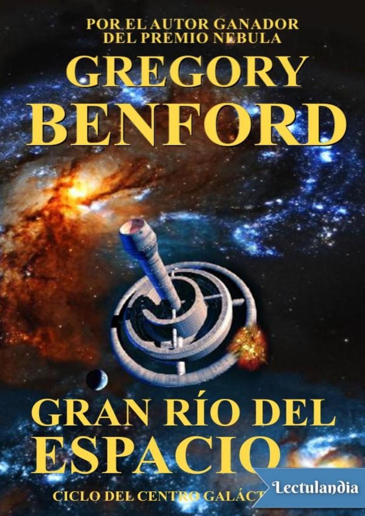 El gran río del espacio de Gregory Benford, portada del libro