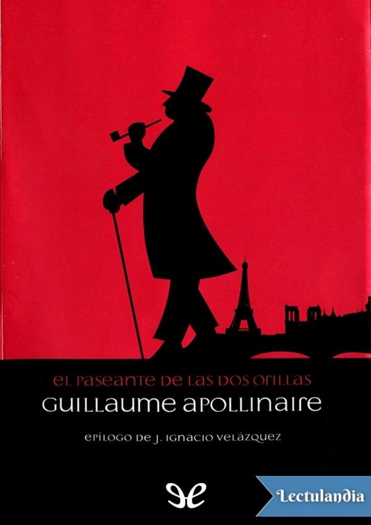 El paseante de las dos orillas de Guillaume Apollinaire, portada del libro