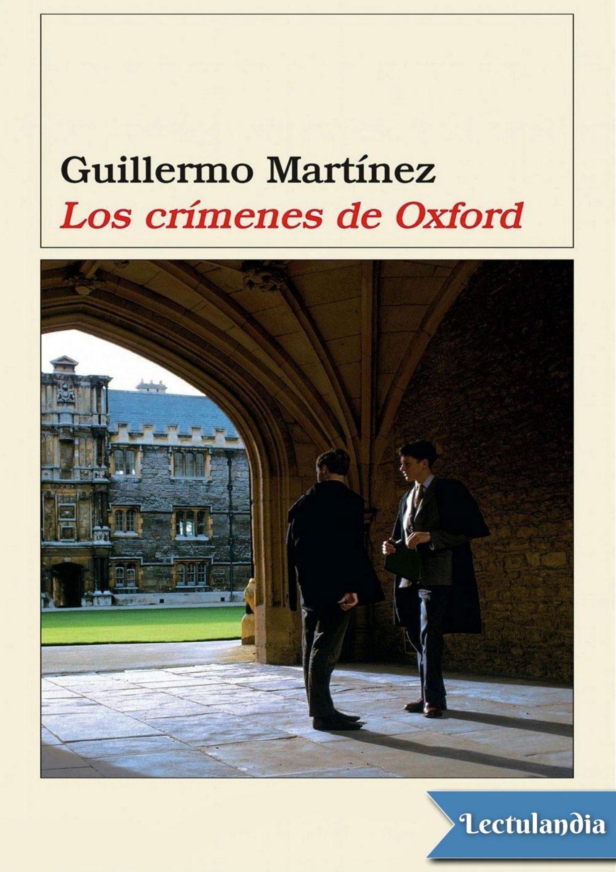Los Crímenes de Oxford de Guillermo Martínez, portada del libro