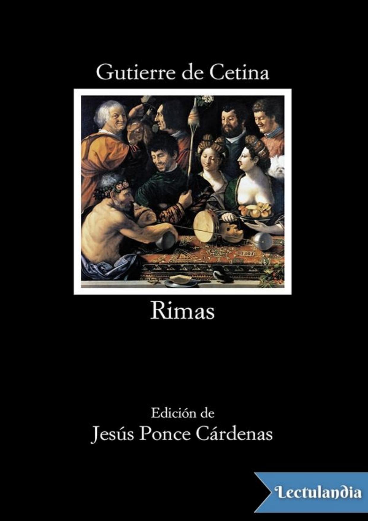 Rimas de Gutierre de Cetina, portada del libro