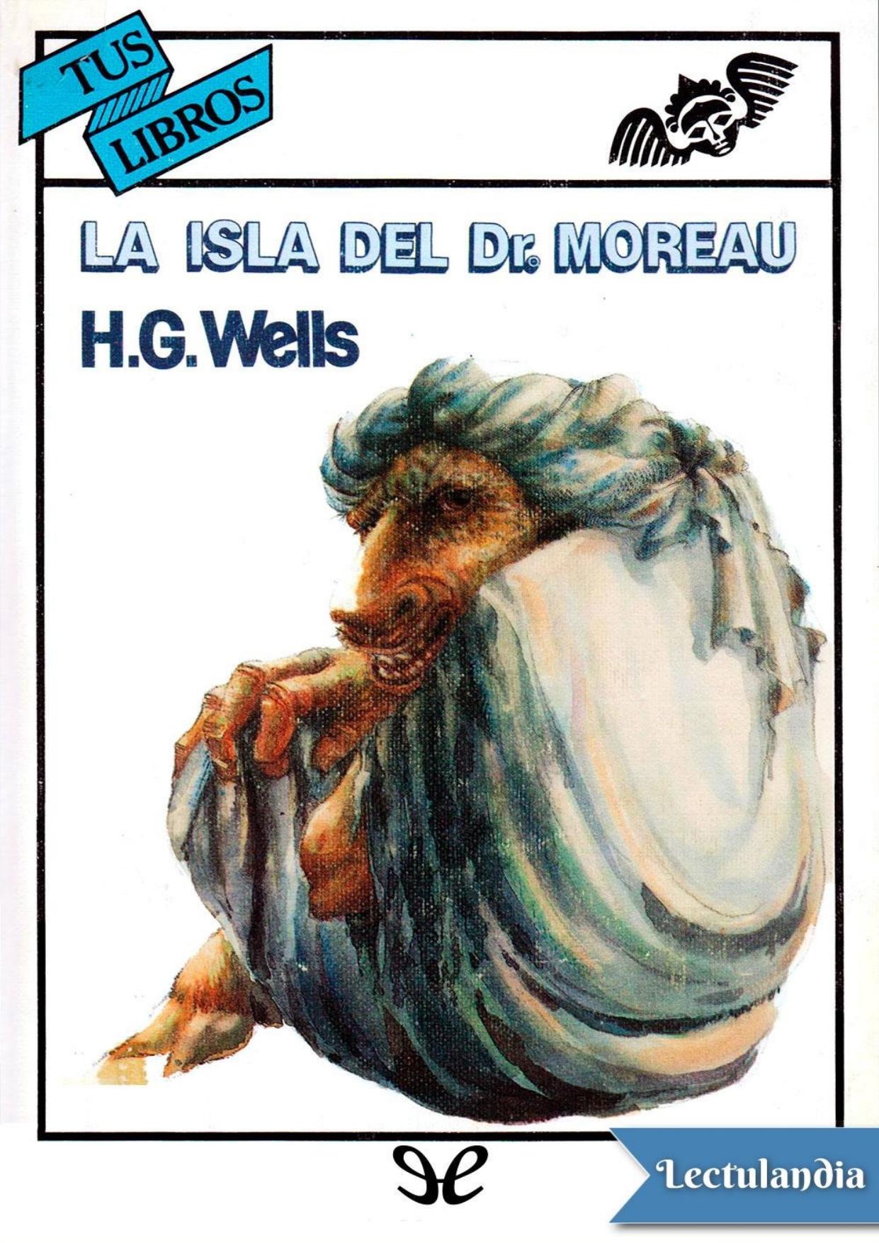 La isla del Dr. Moreau de H. G. Wells, portada del libro