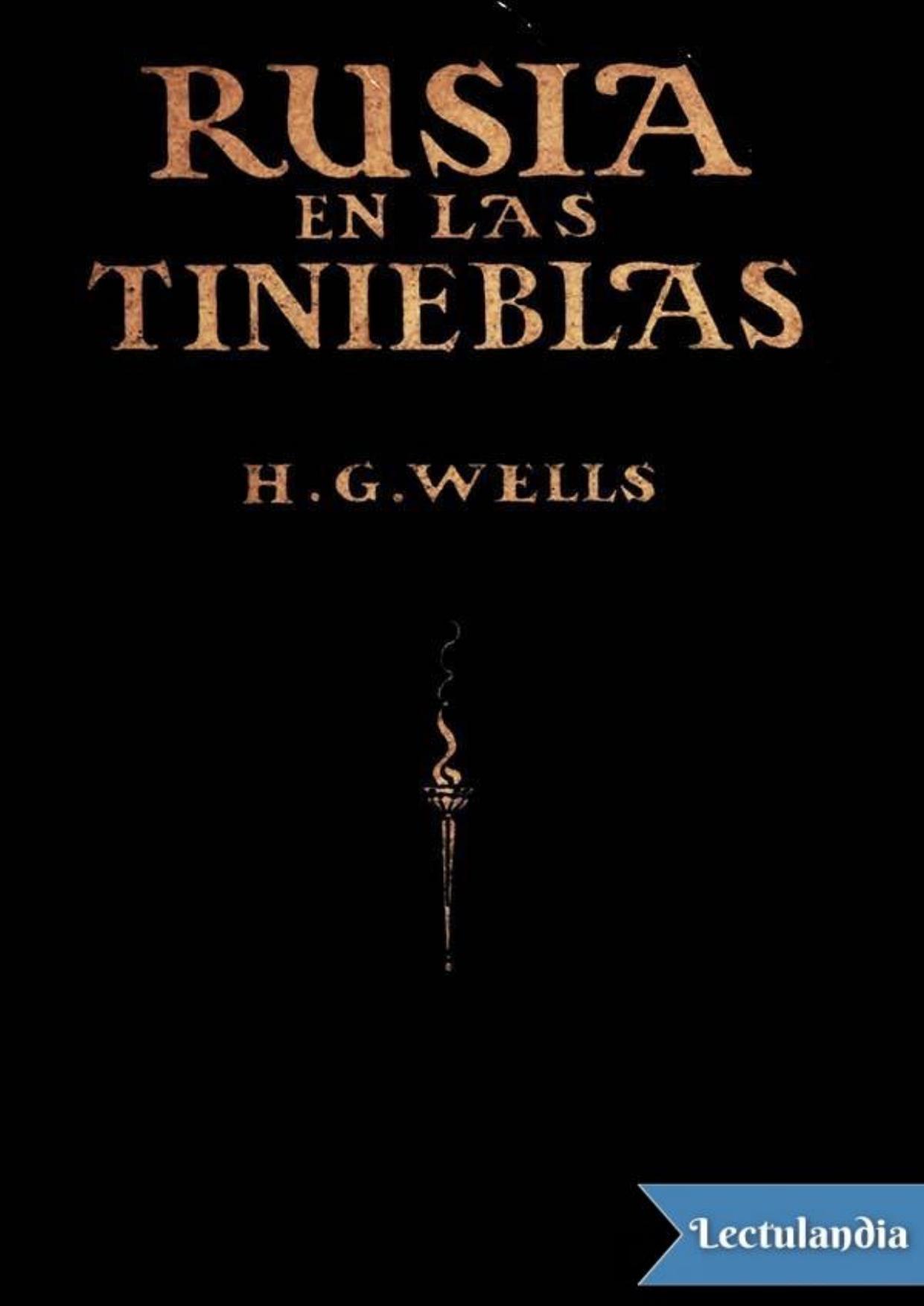 Rusia en las tinieblas de H. G. Wells, portada del libro