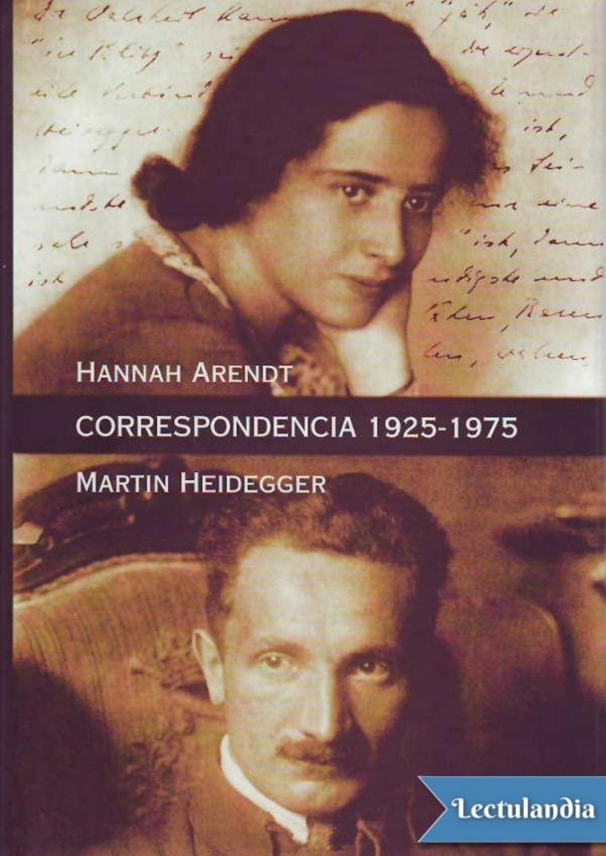 Correspondencia 1925-1975 de Hannah Arendt, portada del libro