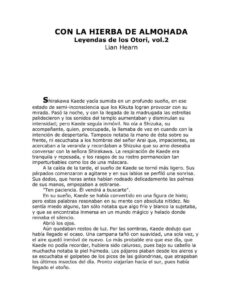 Portada de Con la hierba de almohada, Leyendas Otori 02