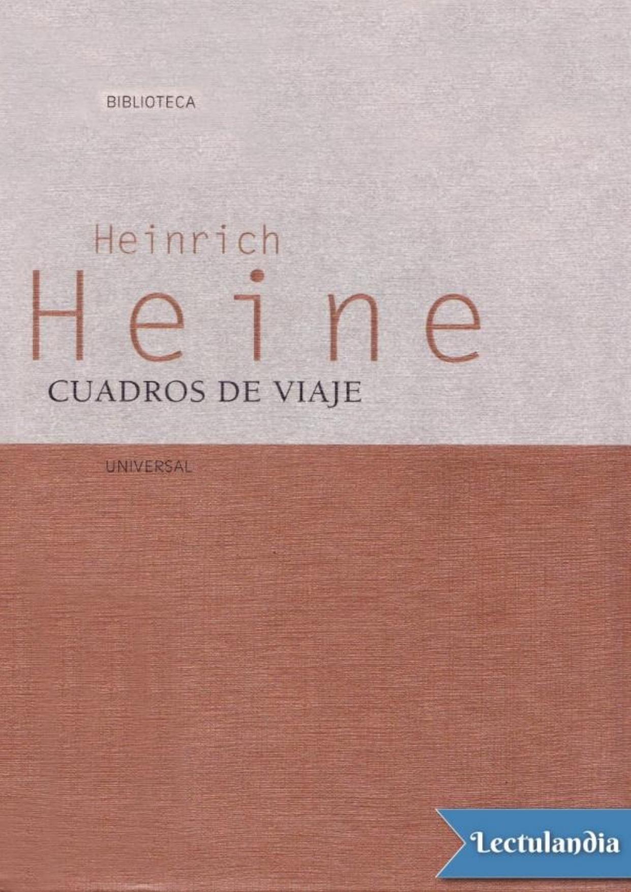 Cuadros de viaje de Heinrich Heine, portada del libro
