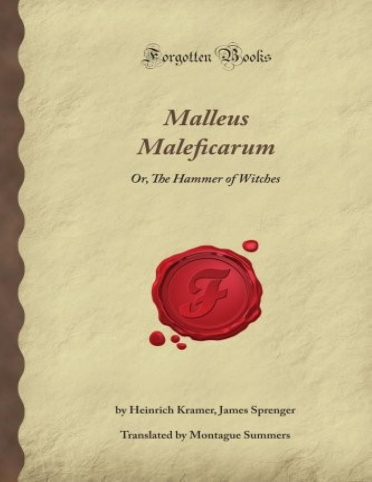 Malleus Maleficarum de Heinrich Kramer, portada del libro