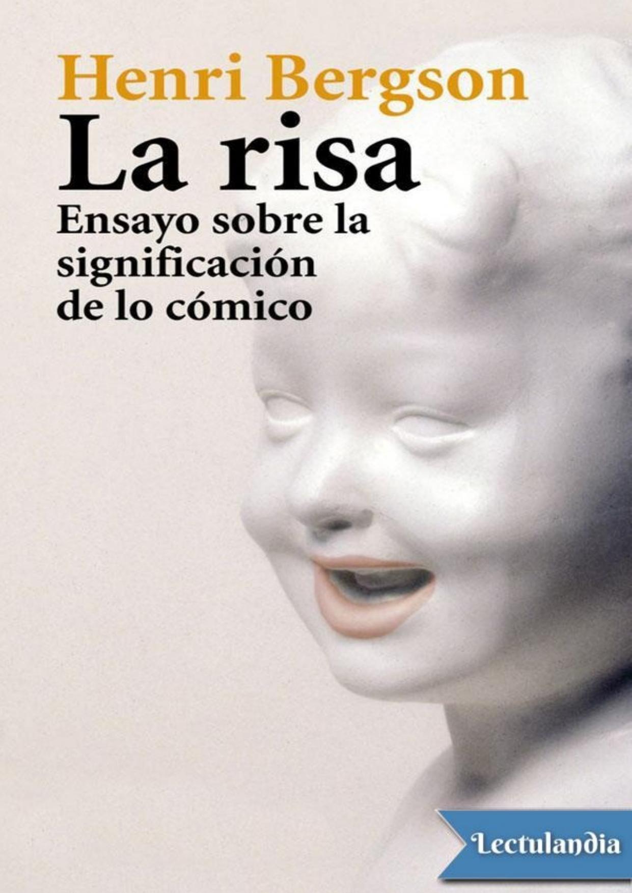 La risa de Henri Bergson, portada del libro