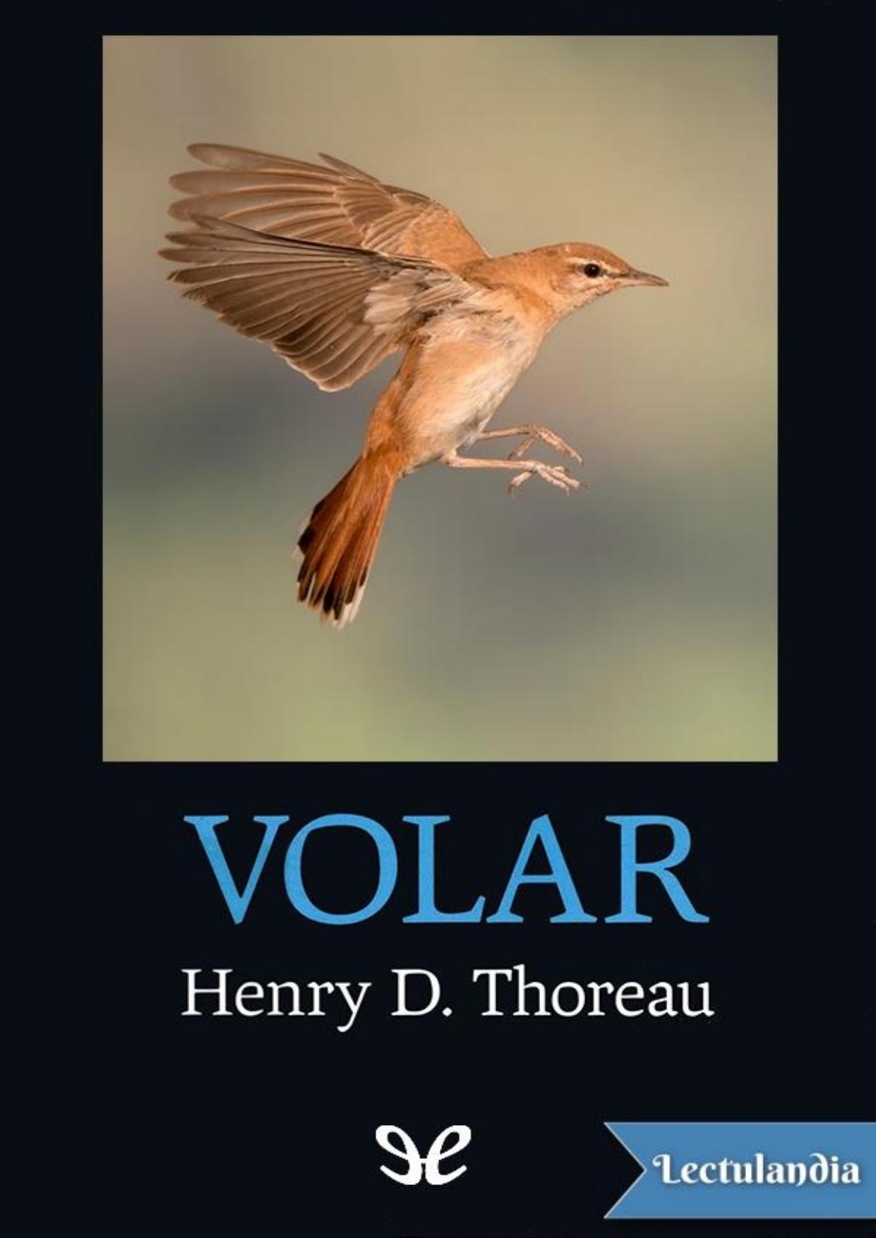 Volar de Henry David Thoreau, portada del libro