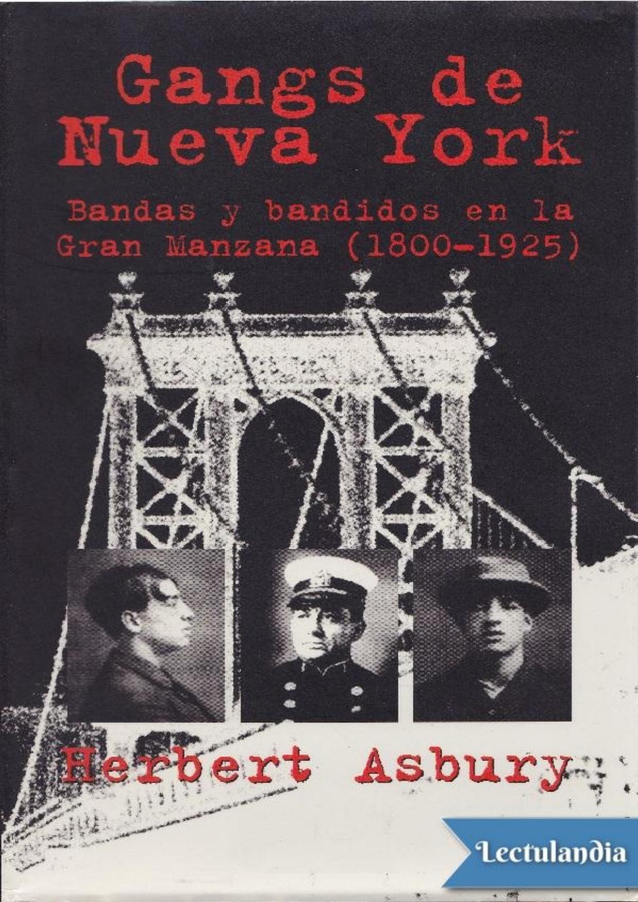 Gangs de Nueva York de Herbert Asbury, portada del libro