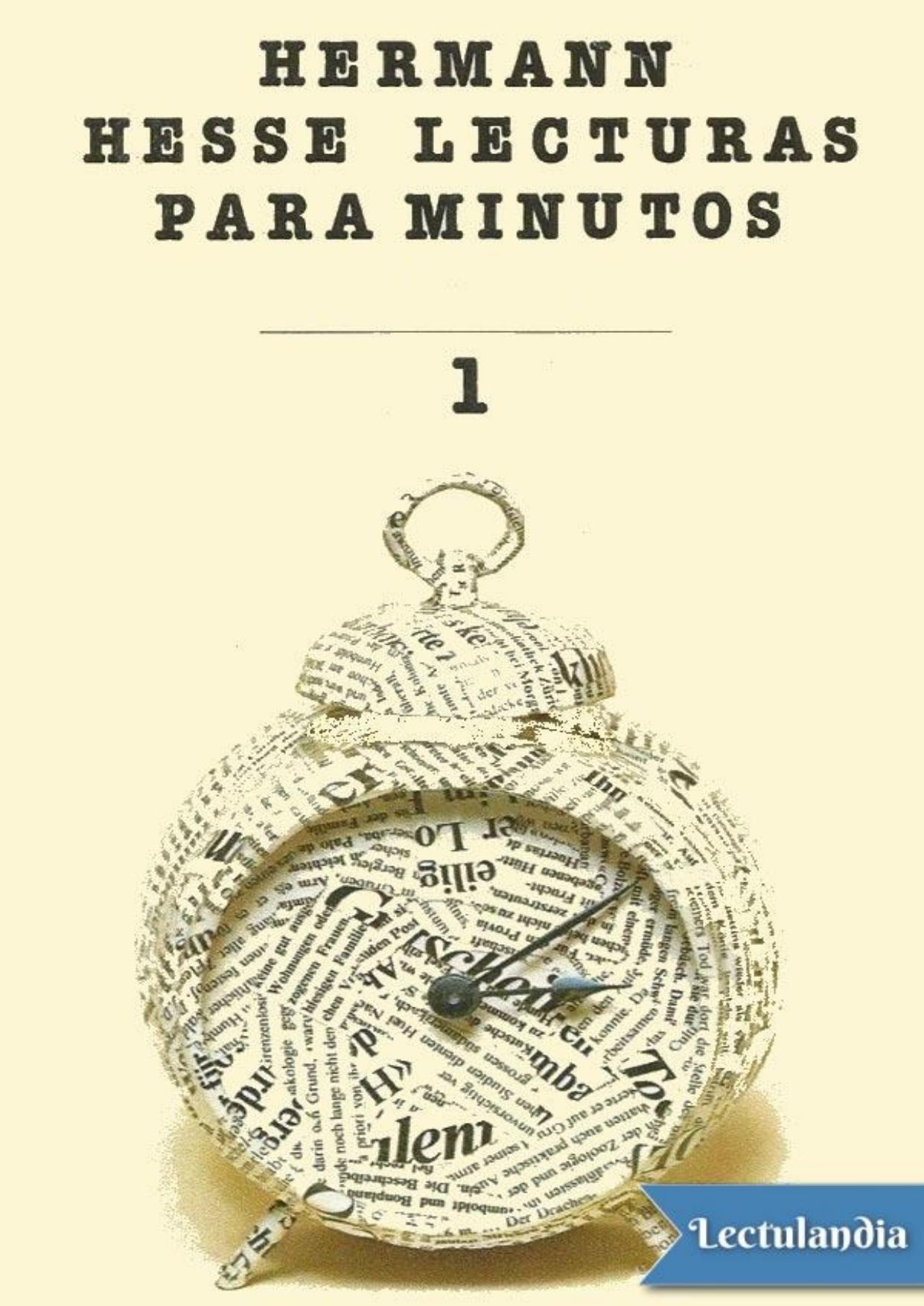 Lecturas para minutos, 1 de Hermann Hesse, portada del libro