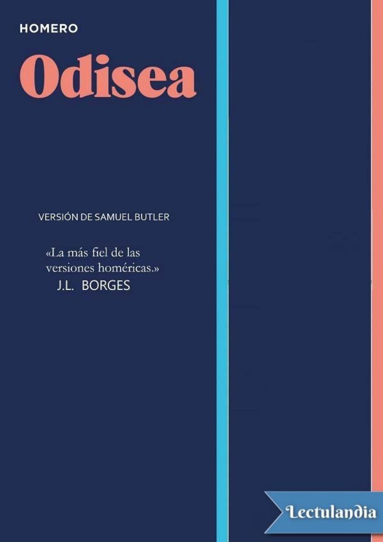 Odisea (versión de Samuel Butler) de Homero, portada del libro