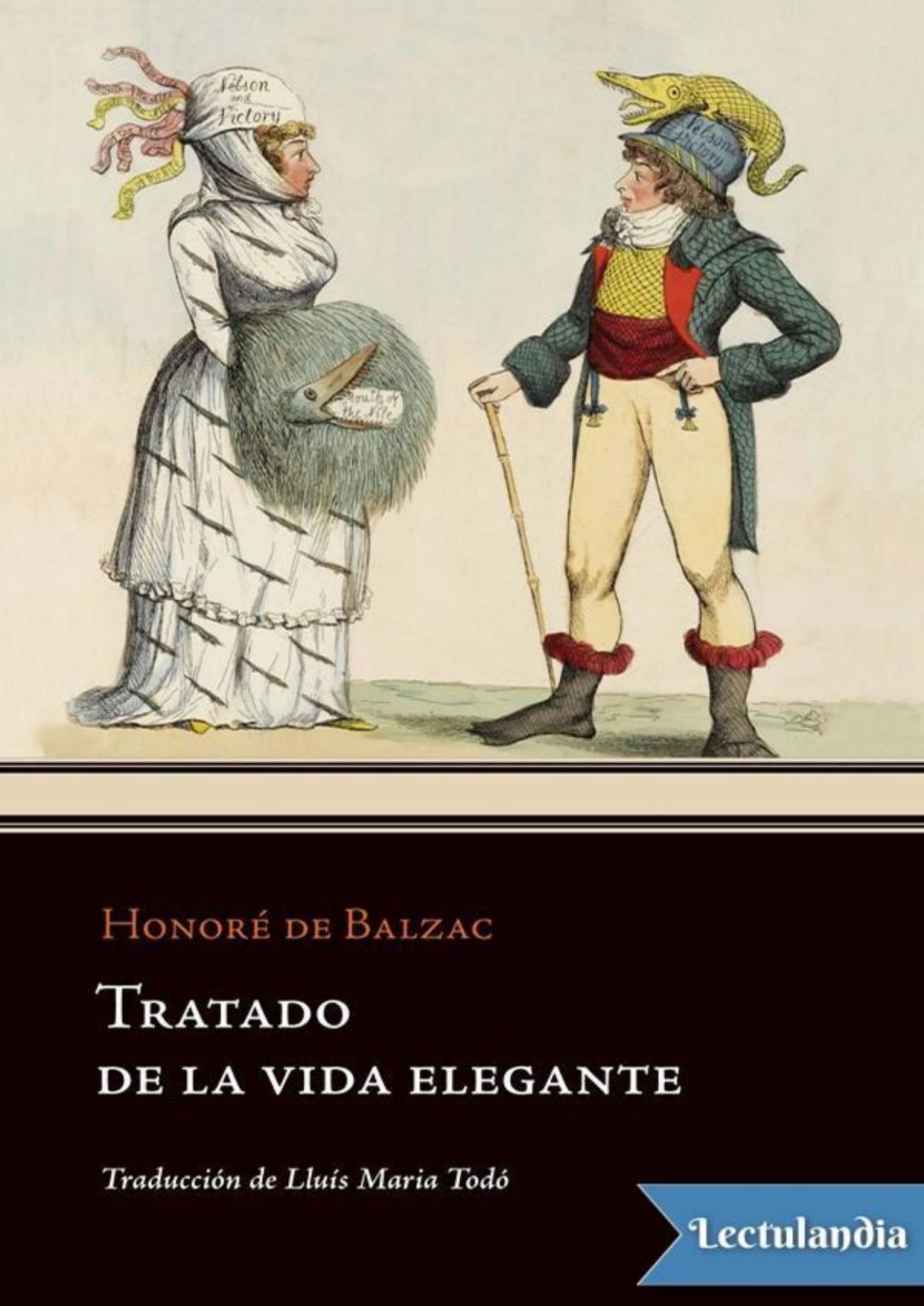 Tratado de la vida elegante de Honoré de Balzac, portada del libro