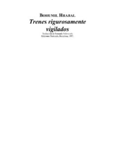 Portada de Trenes rigurosamente vigilados