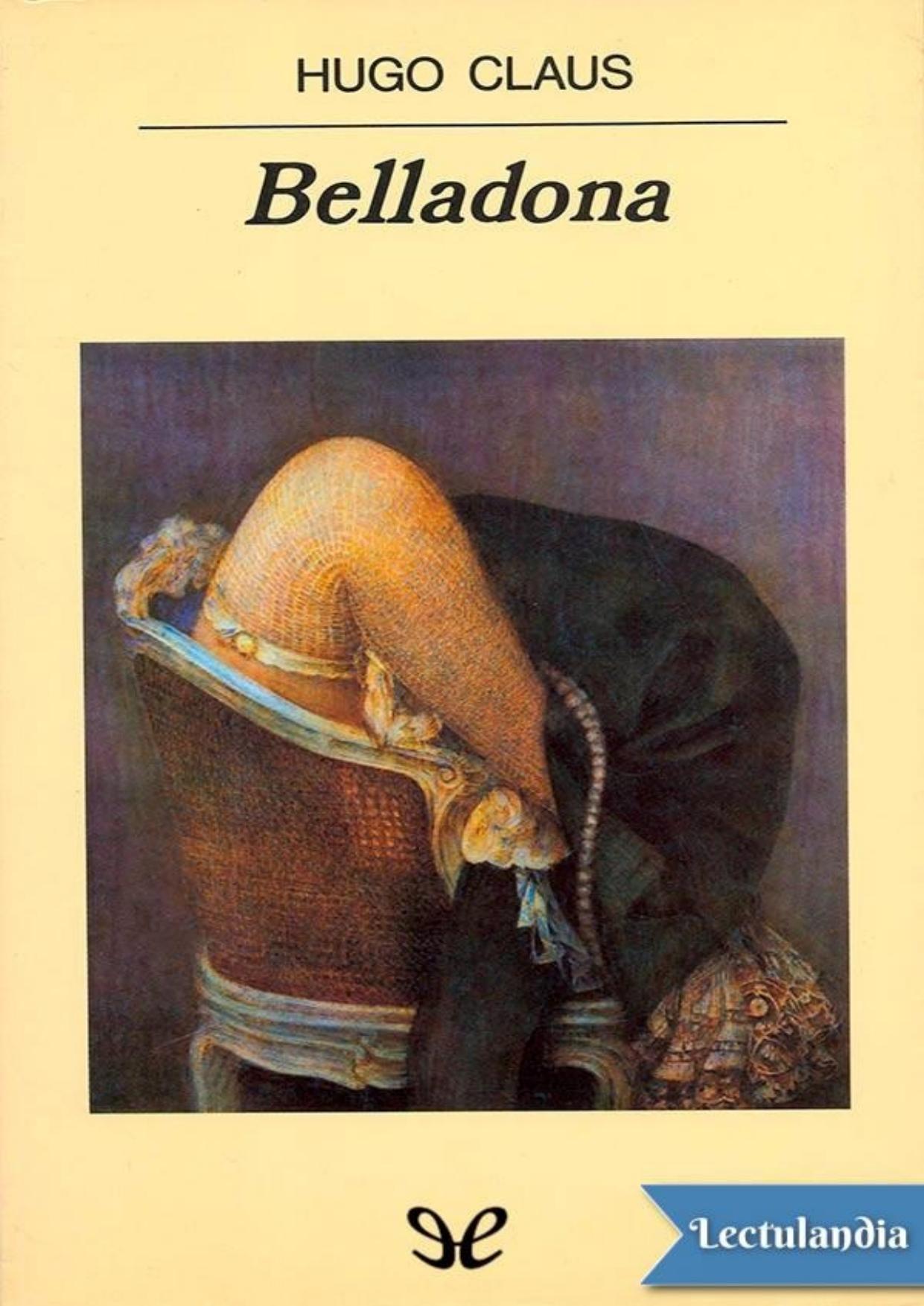 Belladona de Hugo Claus, portada del libro