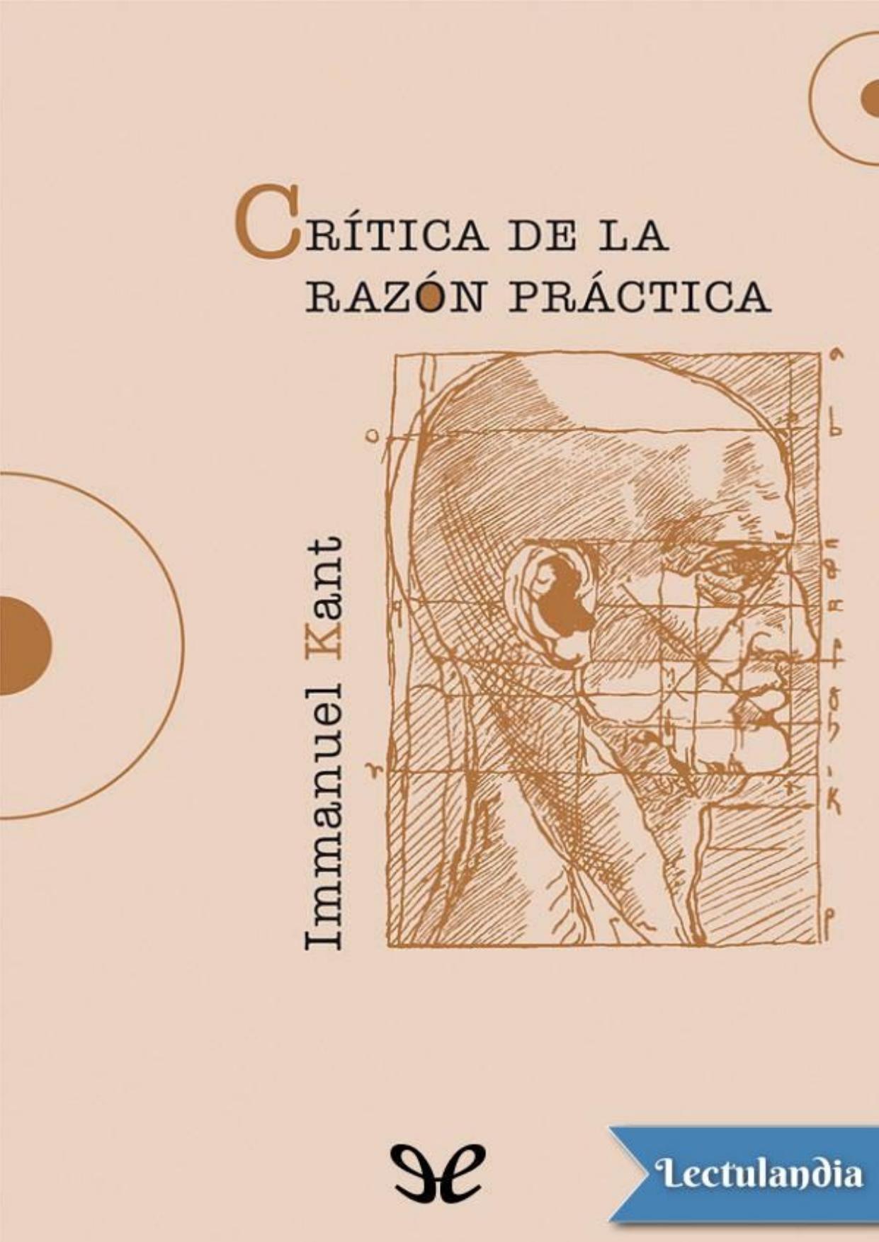 Crítica de la razón práctica de Immanuel Kant, portada del libro