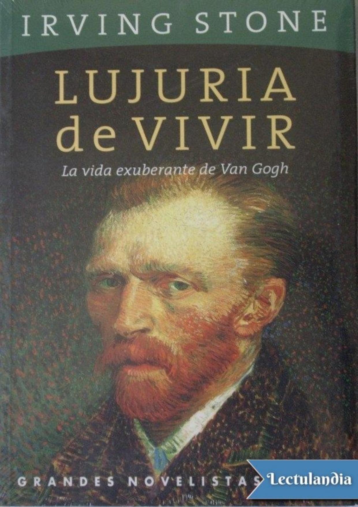 Lujuria de vivir de Irving Stone, portada del libro