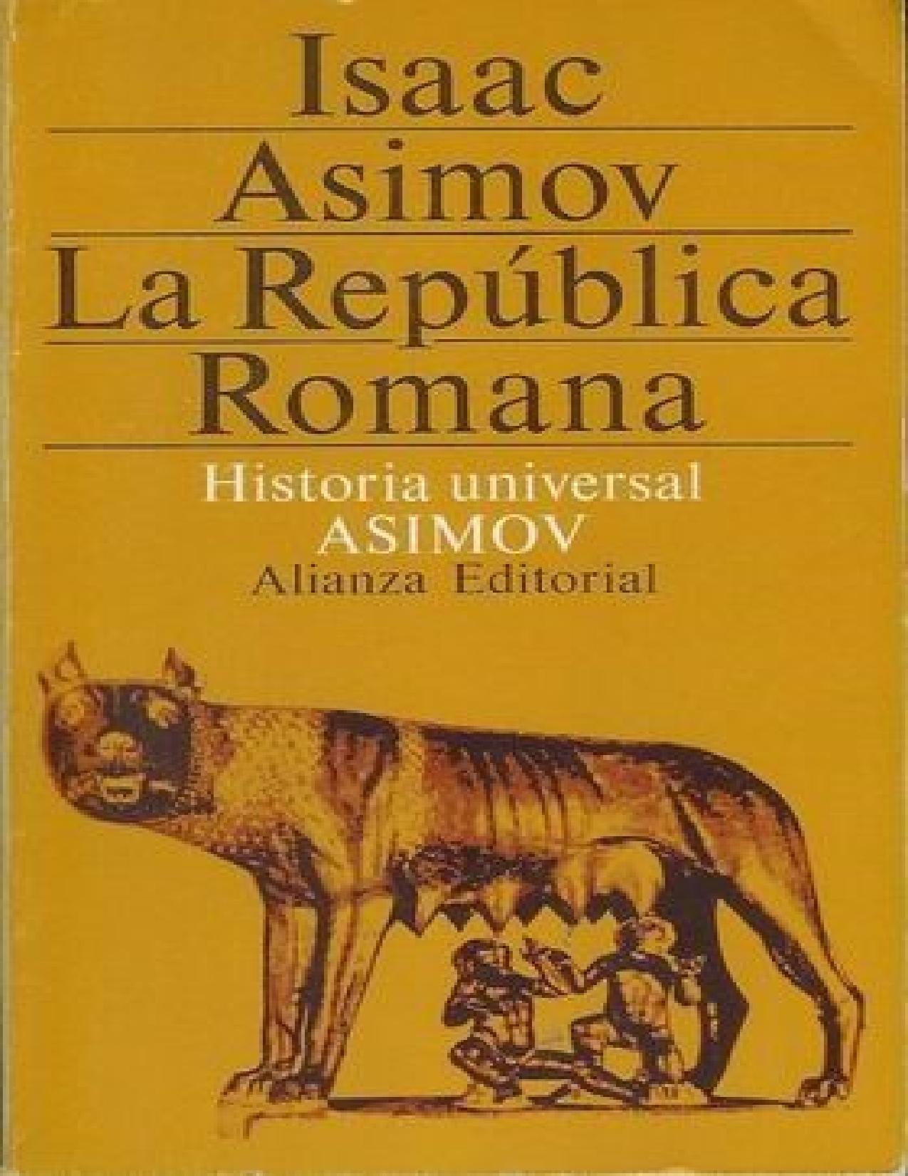 Historia universal Asimov_ La Republ de Isaac Asimov, portada del libro