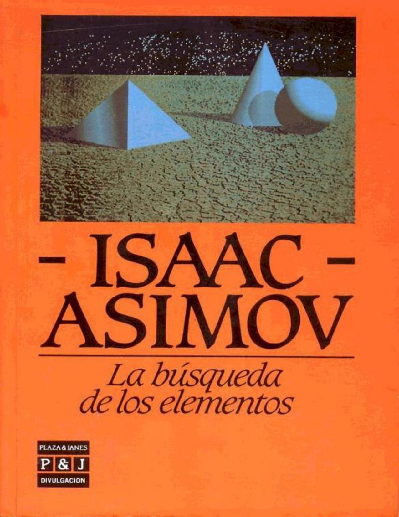 La Busqueda de los Elementos de Isaac Asimov, portada del libro