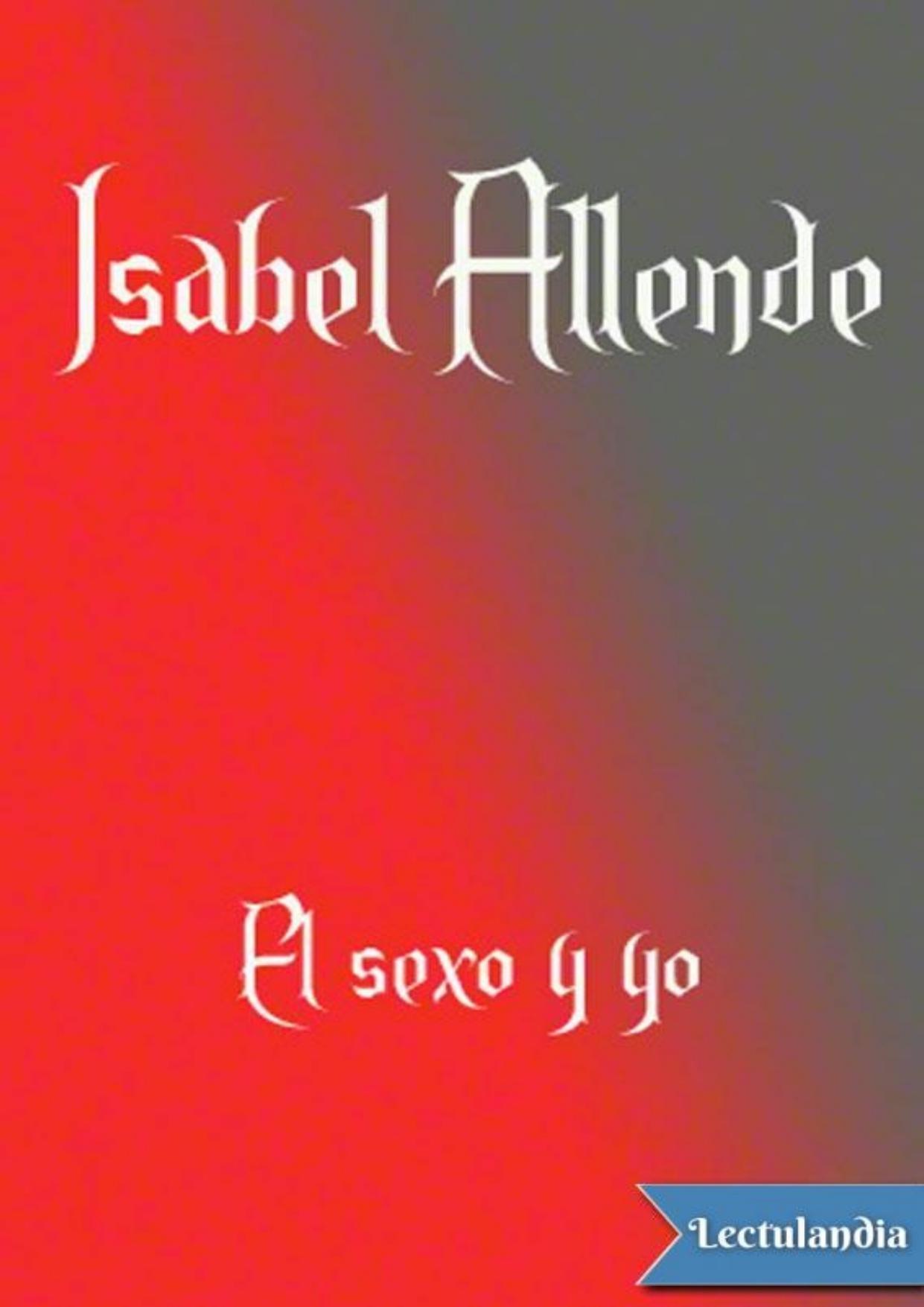El sexo y yo de Isabel Allende, portada del libro