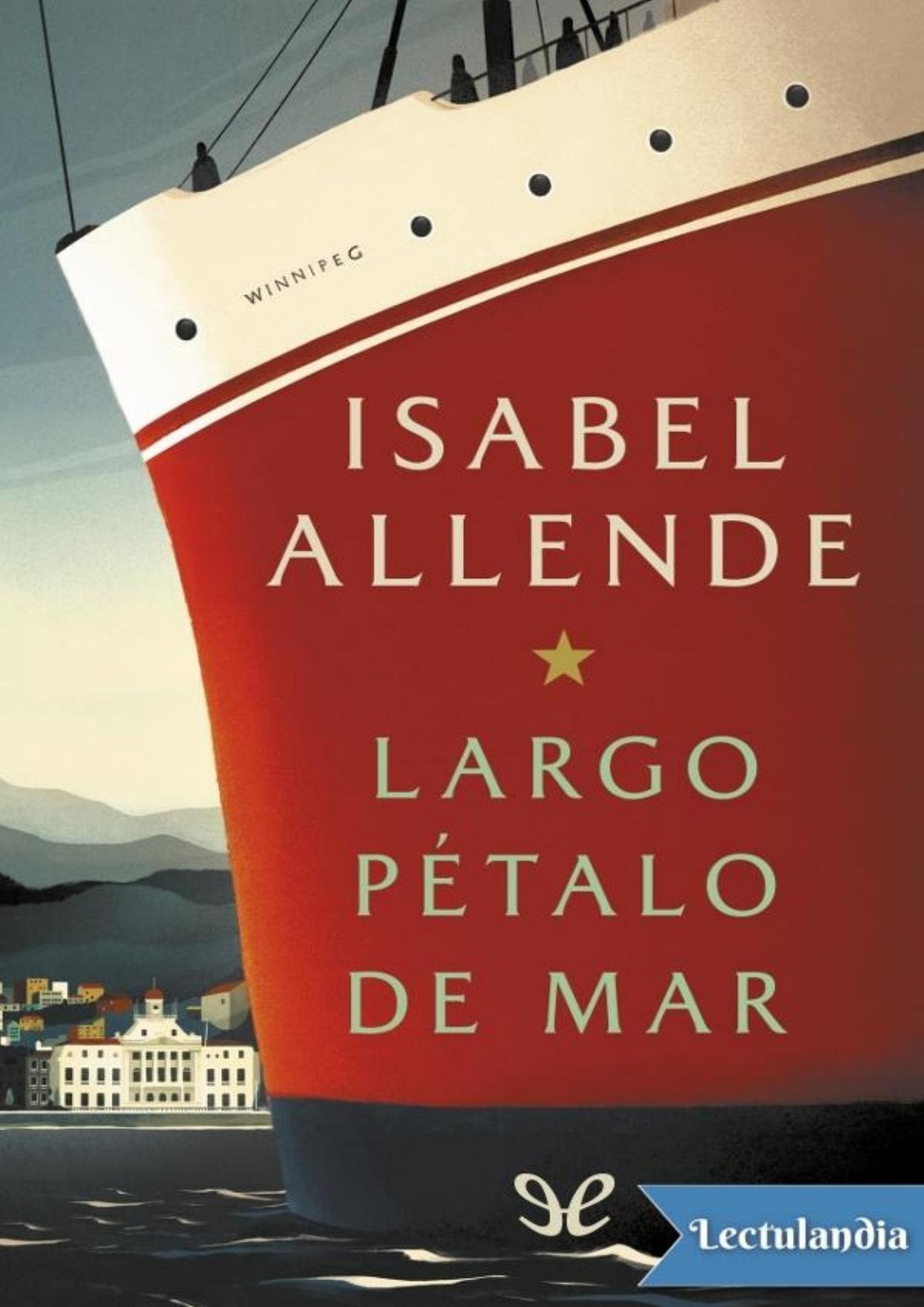 Largo pétalo de mar de Isabel Allende, portada del libro