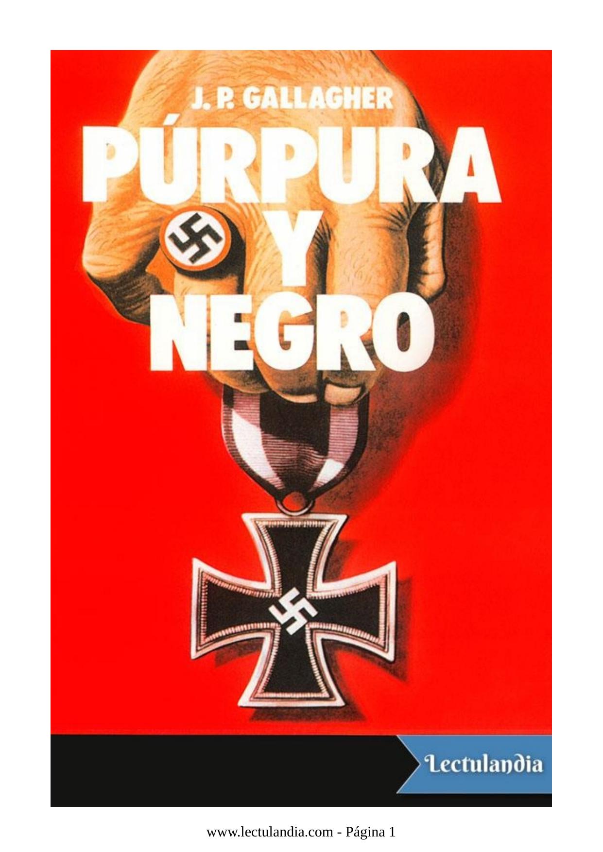 Púrpura y negro de J. P. Gallagher, portada del libro