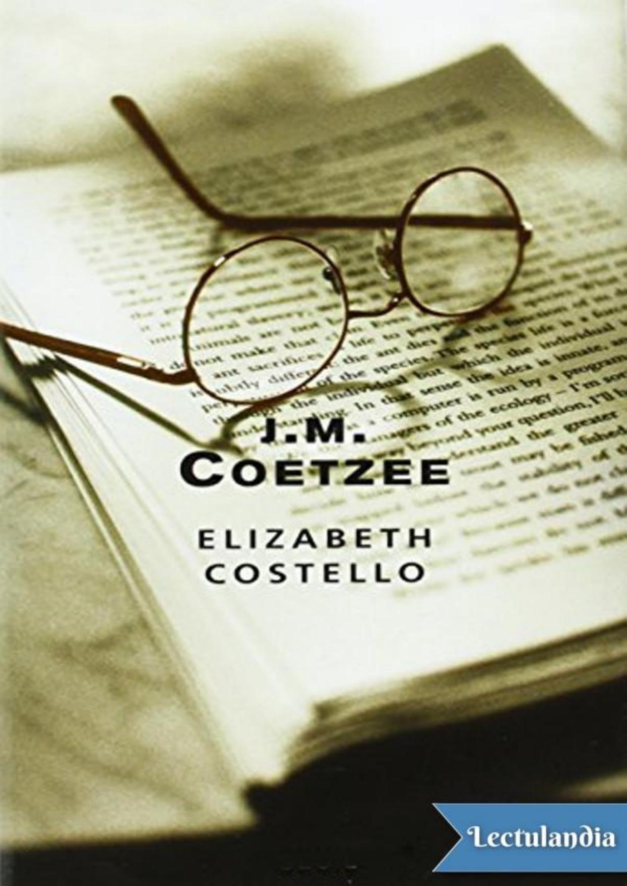 Elizabeth Costello de J.M. Coetzee, portada del libro