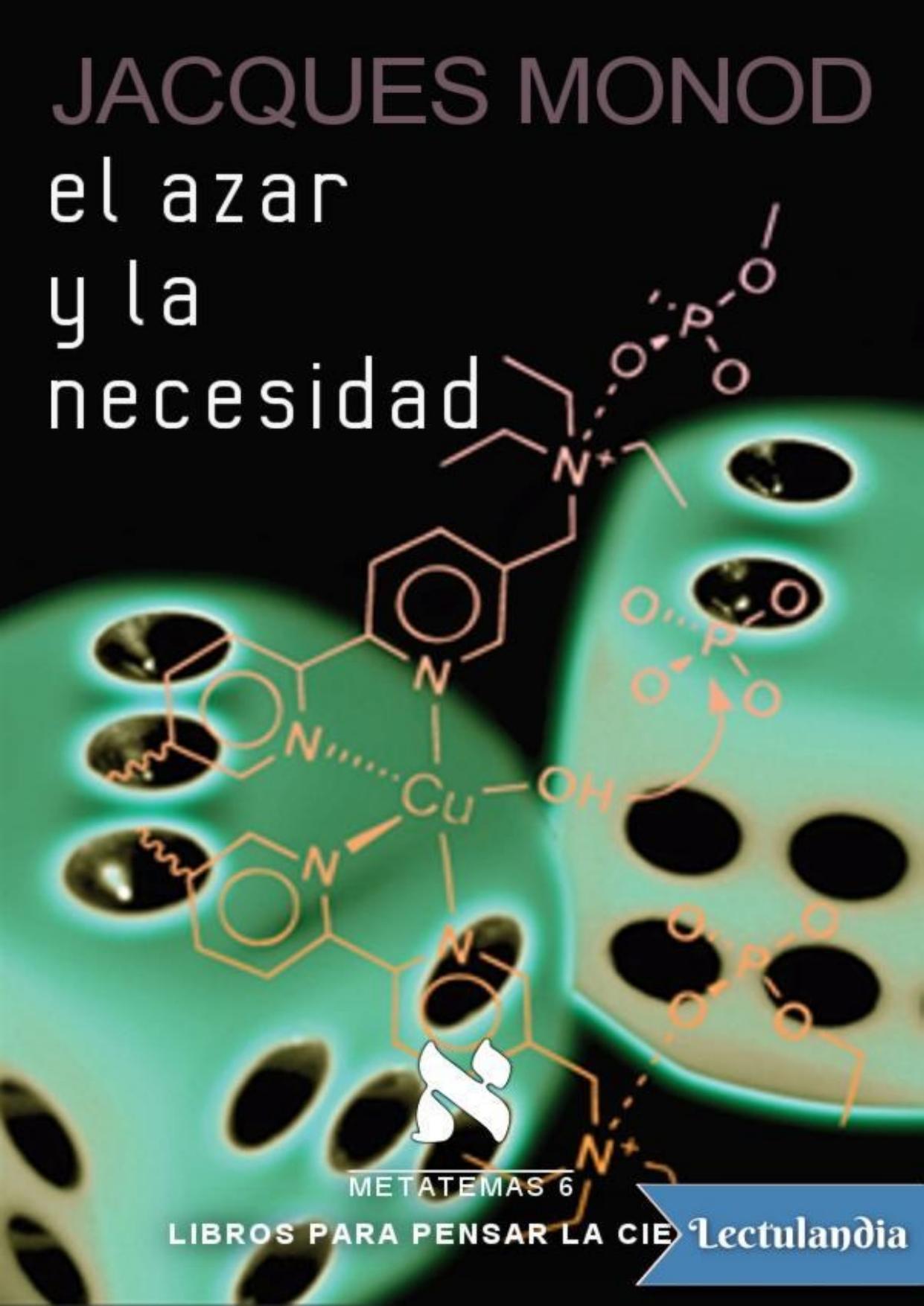 El azar y la necesidad de Jacques Monod, portada del libro