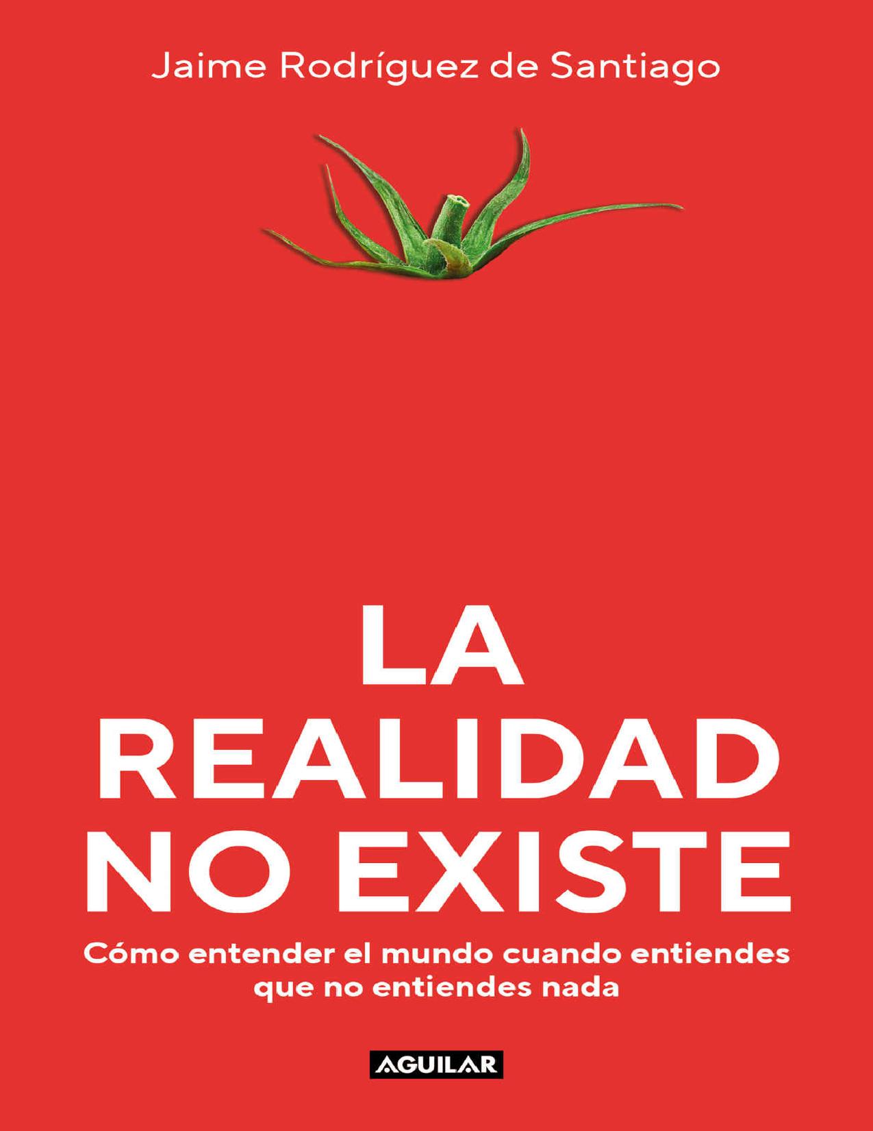 La realidad no existe de Jaime Rodriguez de Santiago, portada del libro