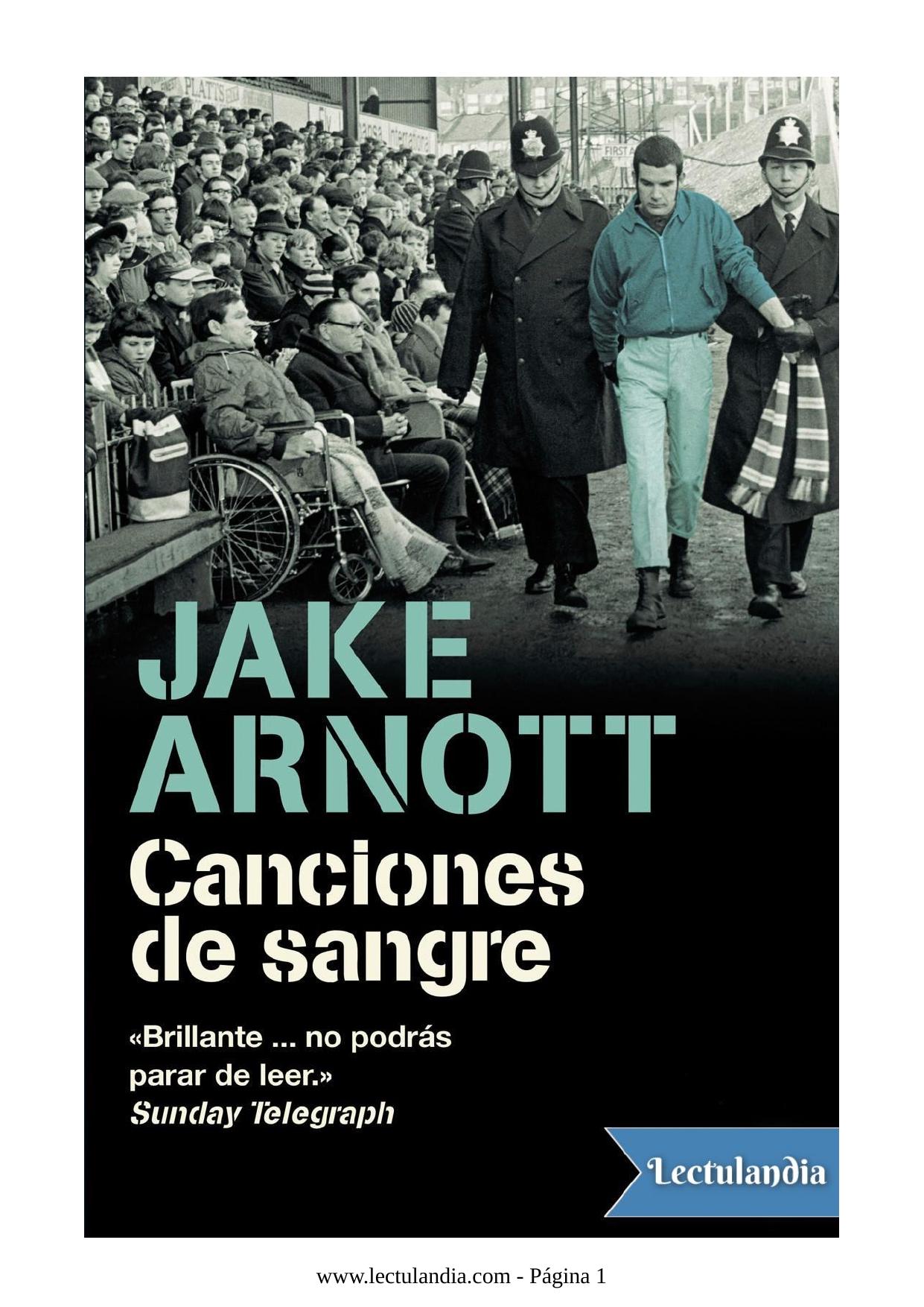 Canciones de sangre de Jake Arnott, portada del libro