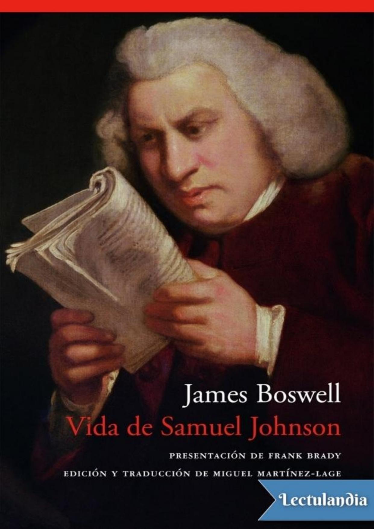 Vida de Samuel Johnson de James Boswell, portada del libro