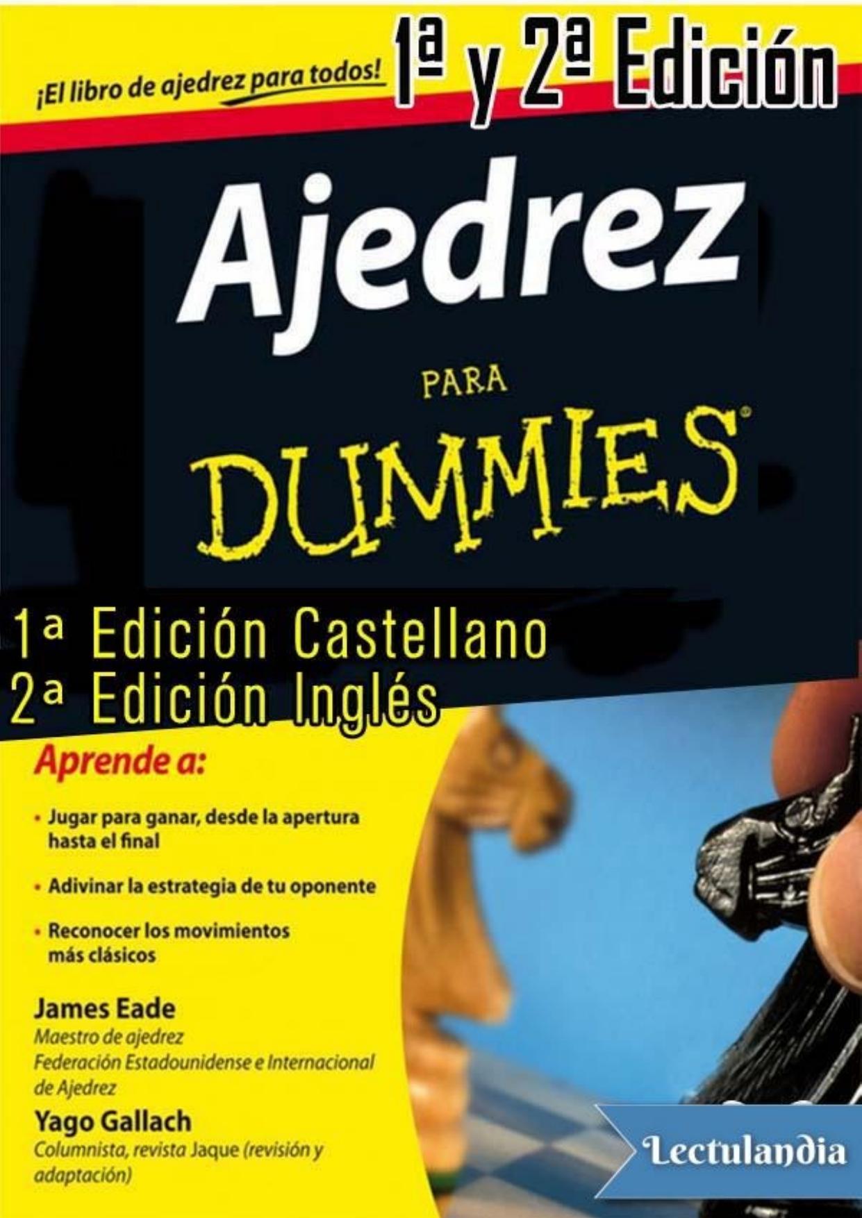 Ajedrez para Dummies de James Eade, portada del libro