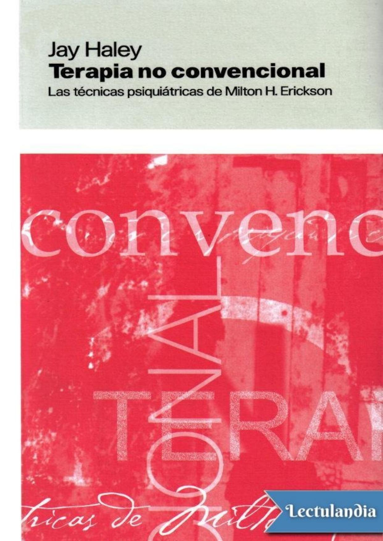 Terapia no convencional de Jay Haley, portada del libro