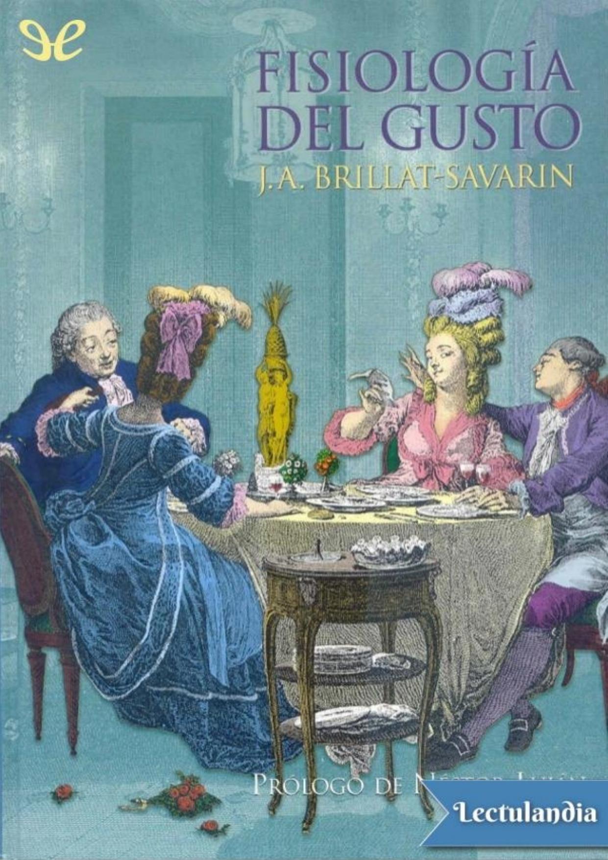 Fisiología del gusto de Jean Anthelme Brillat-Savarin, portada del libro