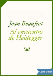 Portada de Al encuentro de Heidegger