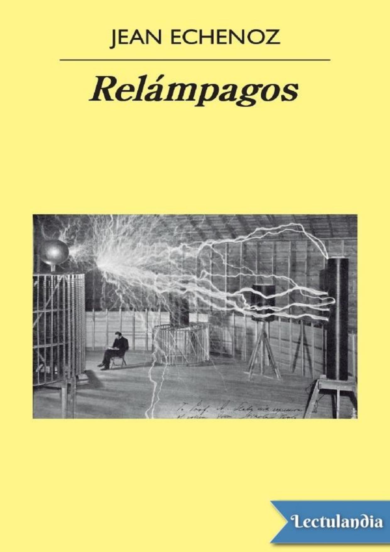 Relámpagos de Jean Echenoz, portada del libro