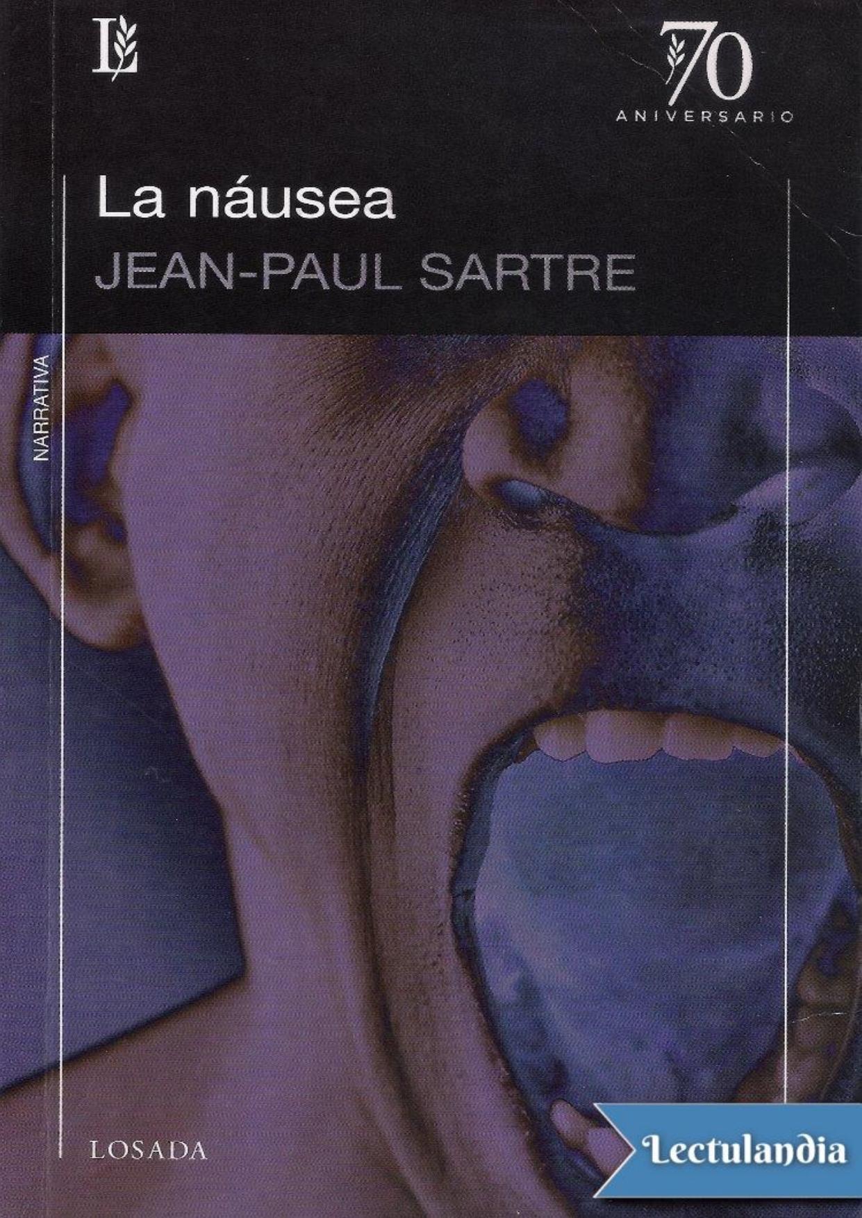 La náusea de Jean-Paul Sartre, portada del libro